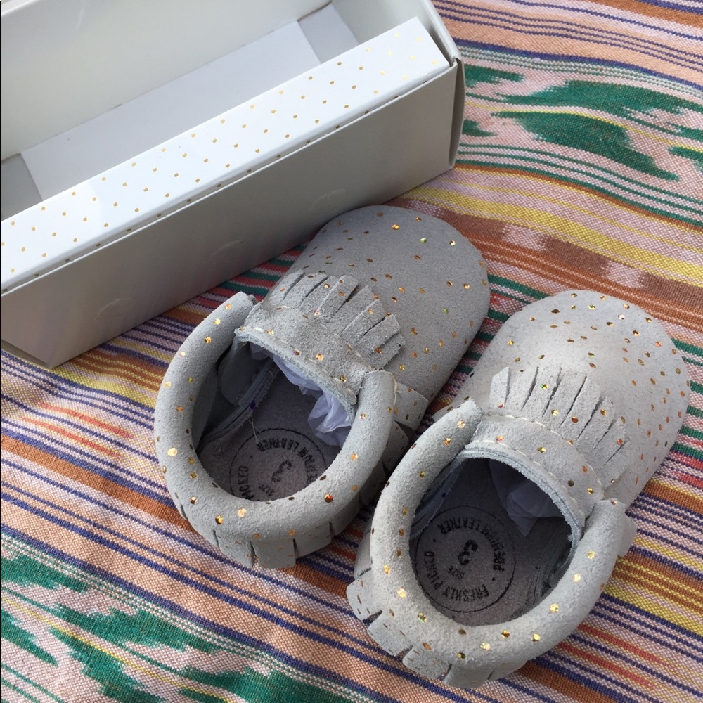 Freshly Picked Grey Confetti Moccasins